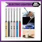 USB Rechargeable Electric Arc BBQ Lighter Windproof Flameless Plasma Lighter with 360° Flexible Neck and LED Battery Indicator for Kitchen Candles BBq